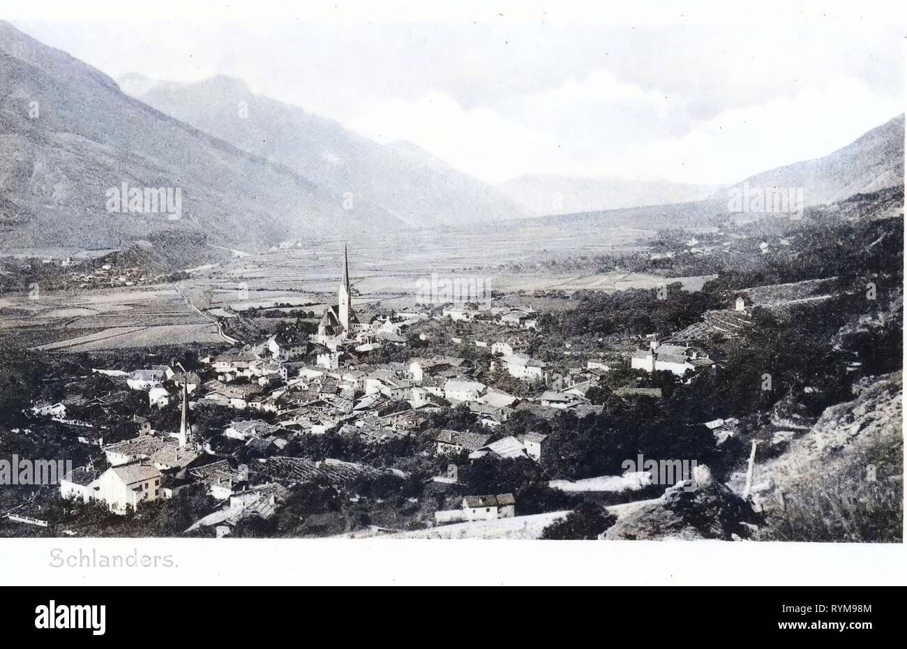 Viste di Silandro, 1903, Alto Adige, Silandro Foto Stock