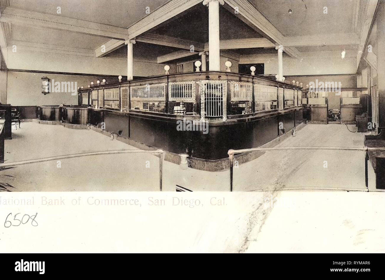 Banche in San Diego San Diego nel 1900s, 1905, California, San Diego, la Banca nazionale di Commercio", Stati Uniti d'America Foto Stock