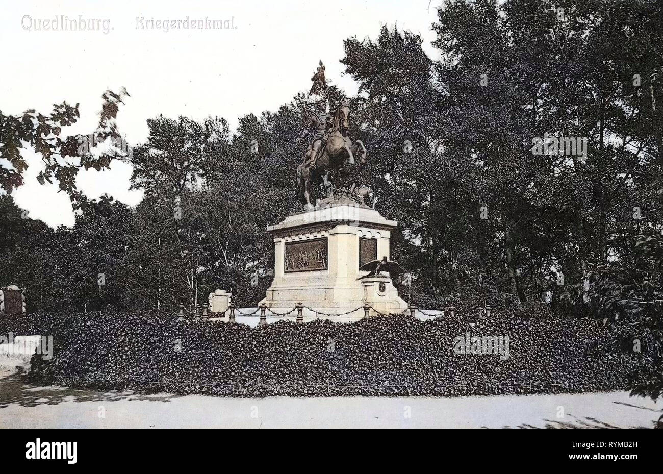 Cimiteri di guerra in Sassonia-Anhalt, monumenti e memoriali a Quedlinburg, 1905, Sassonia-Anhalt, Quedlinburg, Kriegerdenkmal, Germania Foto Stock