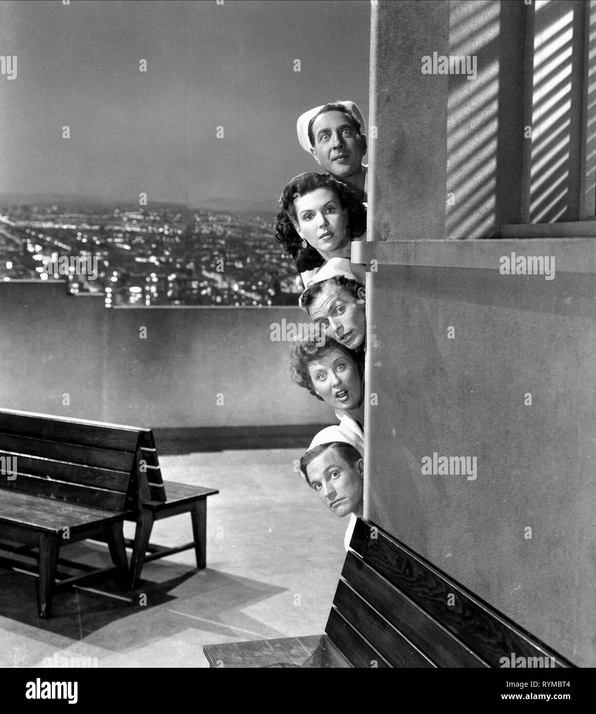 MUNSHIN,MILLER,SINATRA,GARRETT,KELLY, sulla città, 1949 Foto Stock