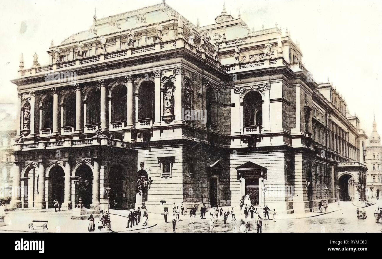 Immagini storiche del Teatro dell'Opera Ungherese, 1906 Budapest, Königliche Oper, Ungheria Foto Stock