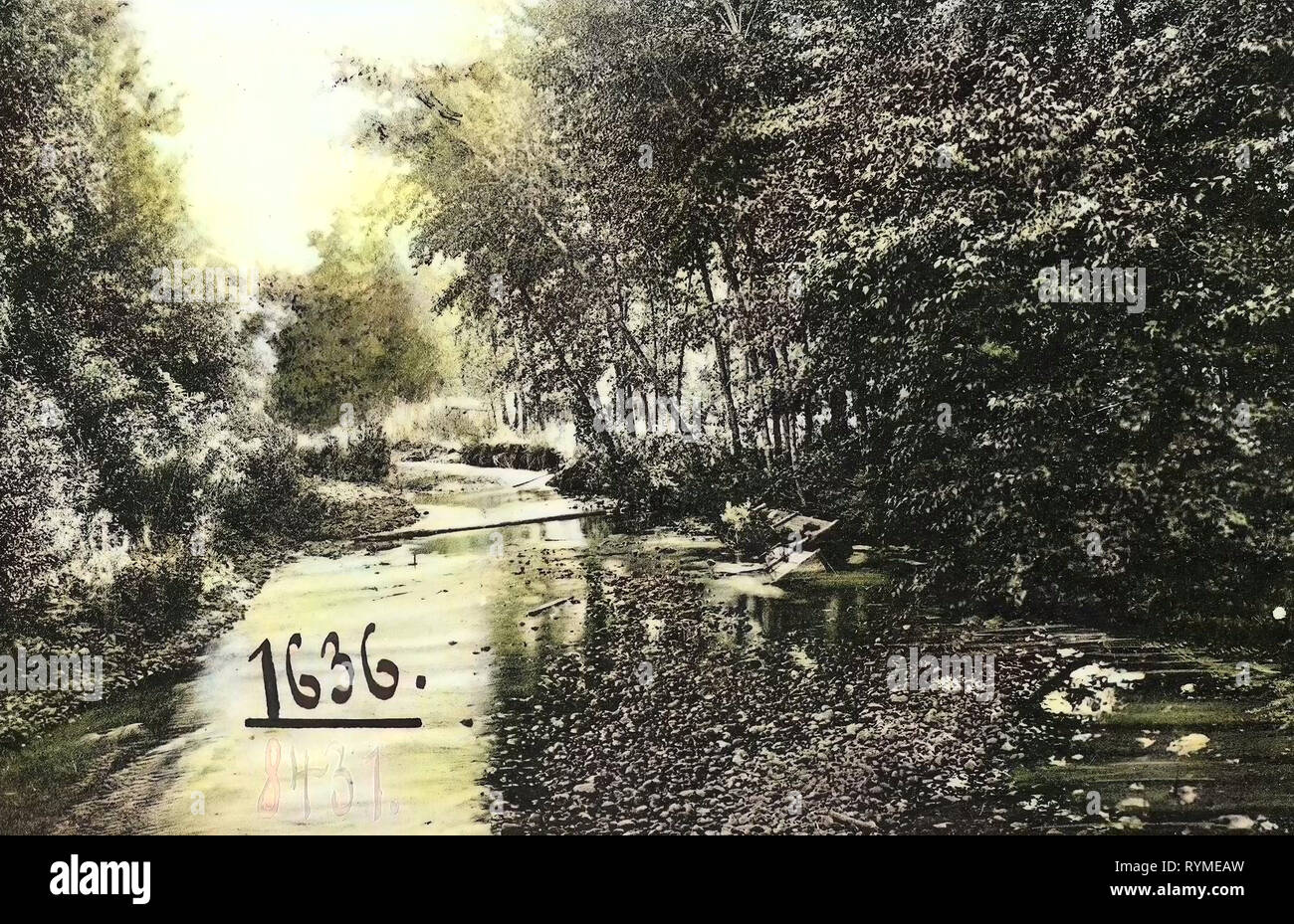 Fiumi di Washington (stato), Walla Walla Washington, 1906, Washington (stato), scena su Mill Creek Walla Walla lavare Foto Stock