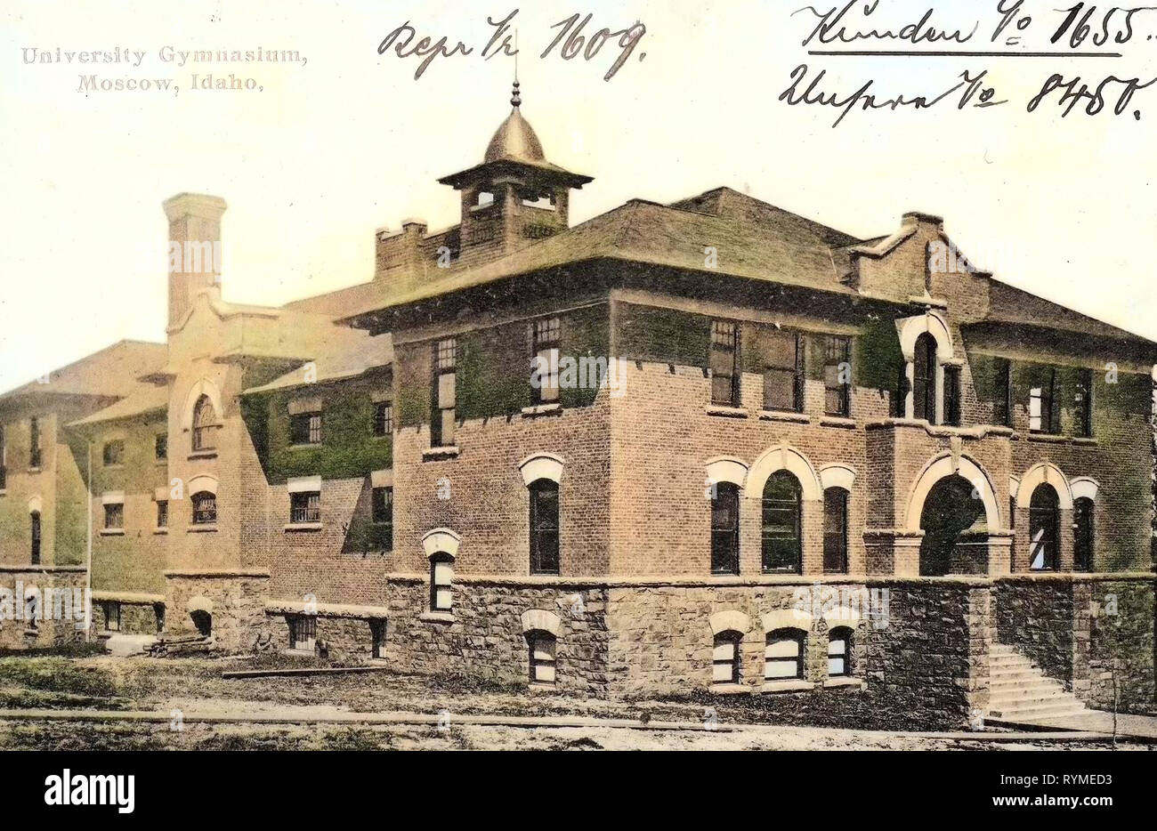 Registro Nazionale dei Luoghi Storici nella contea di Latah, Idaho, Università e college edifici sul Registro Nazionale dei Luoghi Storici in Idaho, Università di Idaho campus, 1906, Mosca, University Gymnasium Foto Stock