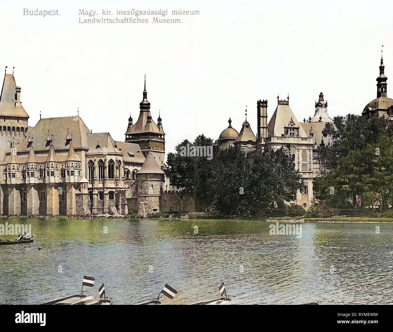 Immagini storiche del Castello Vajdahunyad (Budapest), 1907, Budapest, Museo Landwirtschaftliches, Ungheria Foto Stock