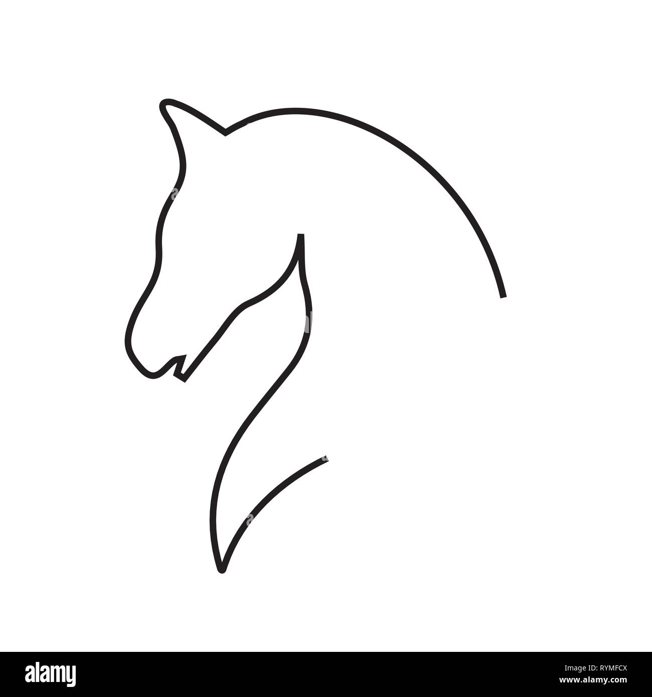 Vettore equina logo. Vettore di cavallo logo. Illustrazione Vettoriale