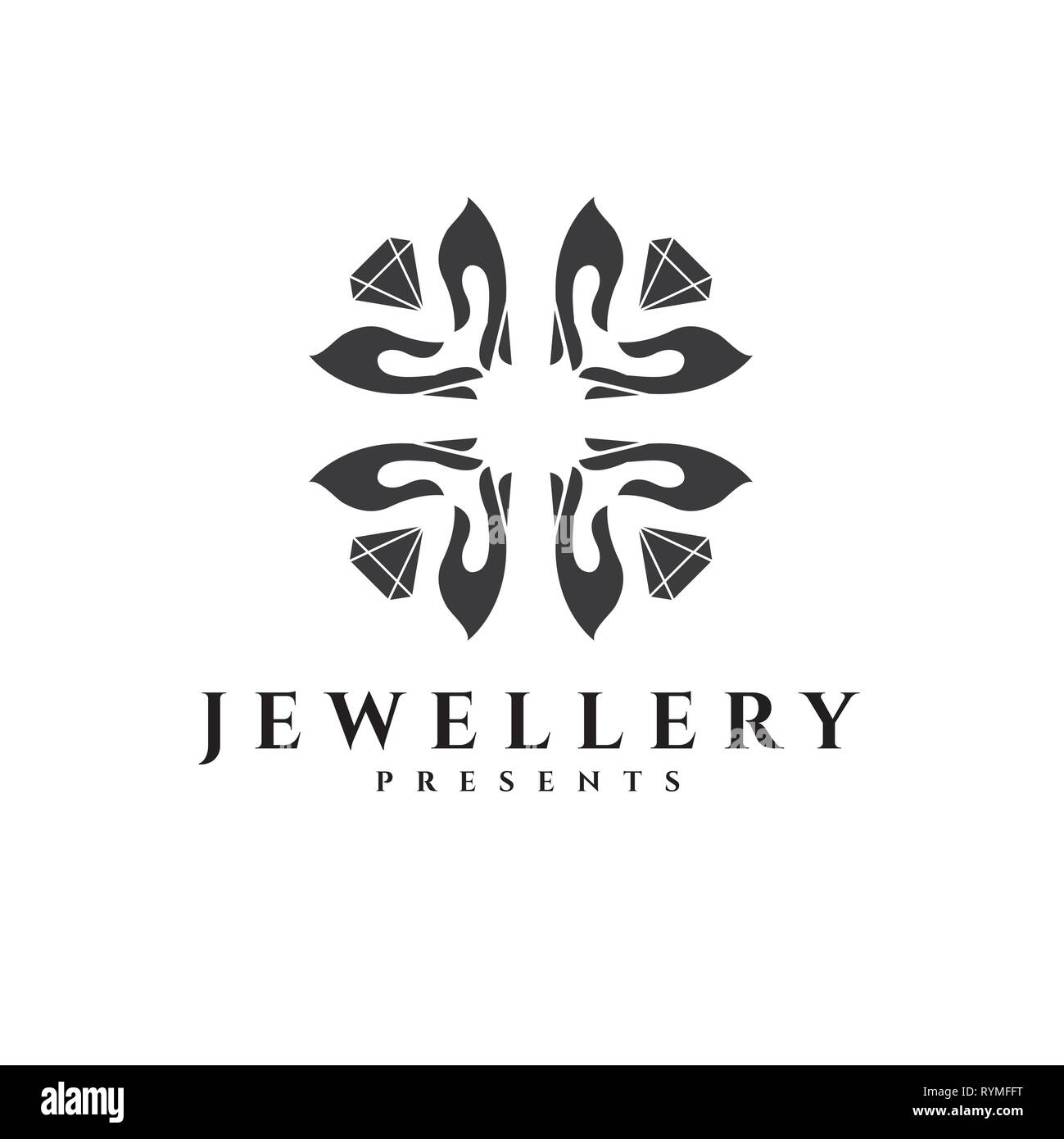 Gioielli logo vettoriale Illustrazione Vettoriale