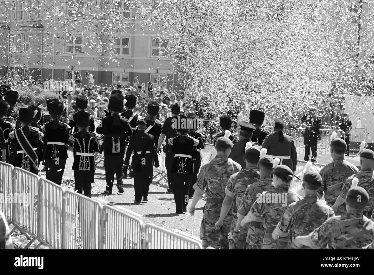 Il Primo Ministro Theresa possono frequentare le forze armate giorno Llandudno, Wales UK Foto Stock