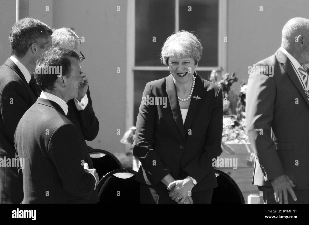 Il Primo Ministro Theresa possono frequentare le forze armate giorno Llandudno, Wales UK Foto Stock