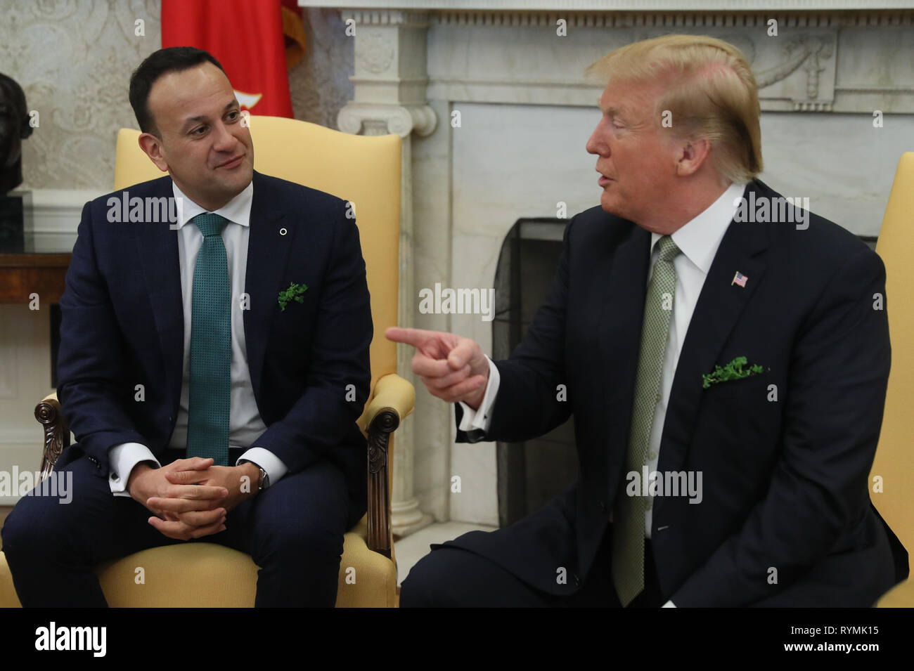 Taoiseach Leo Varadkar un incontro con il presidente Donald Trump alla Casa Bianca a Washington D.C. durante la sua visita a noi. Foto Stock