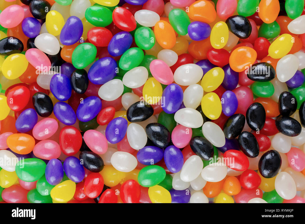 Un assortimento di Jelly Beans. Può essere utilizzata come sfondo. Foto Stock