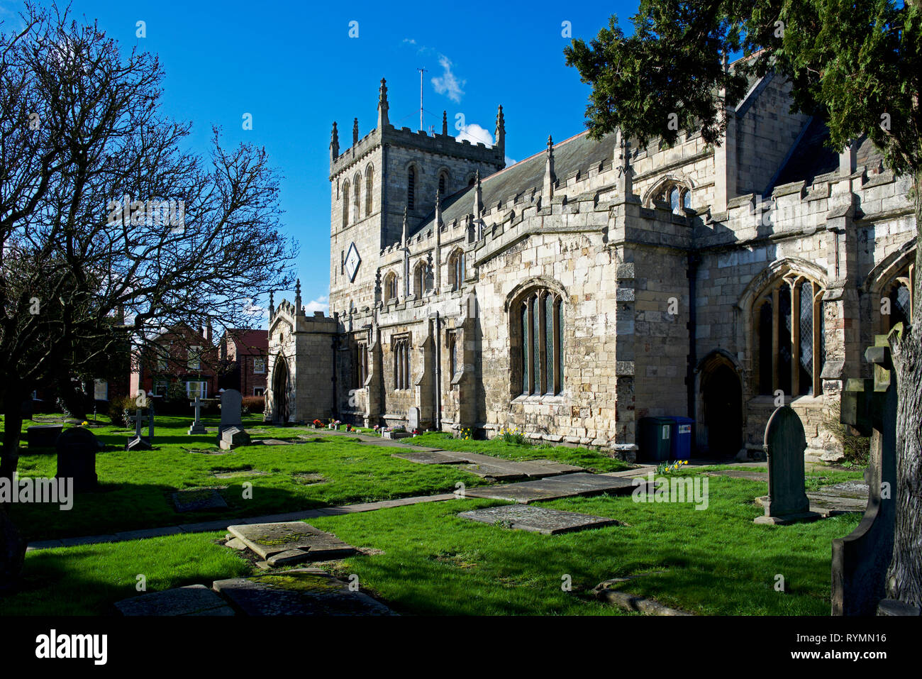 San Lorenzo è la Chiesa, Snaith, East Riding of Yorkshire, Inghilterra, Regno Unito Foto Stock