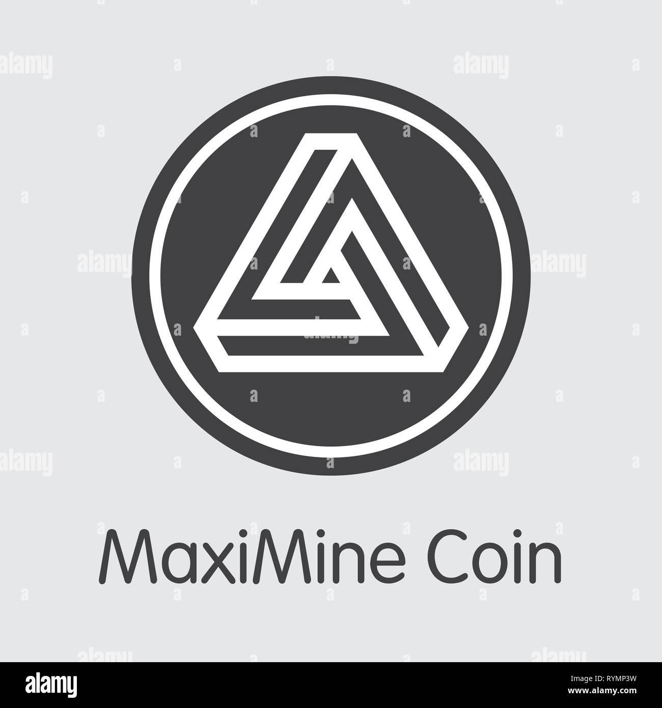 MXM - Maximine moneta. Il logo di denaro o emblema di mercato. Illustrazione Vettoriale