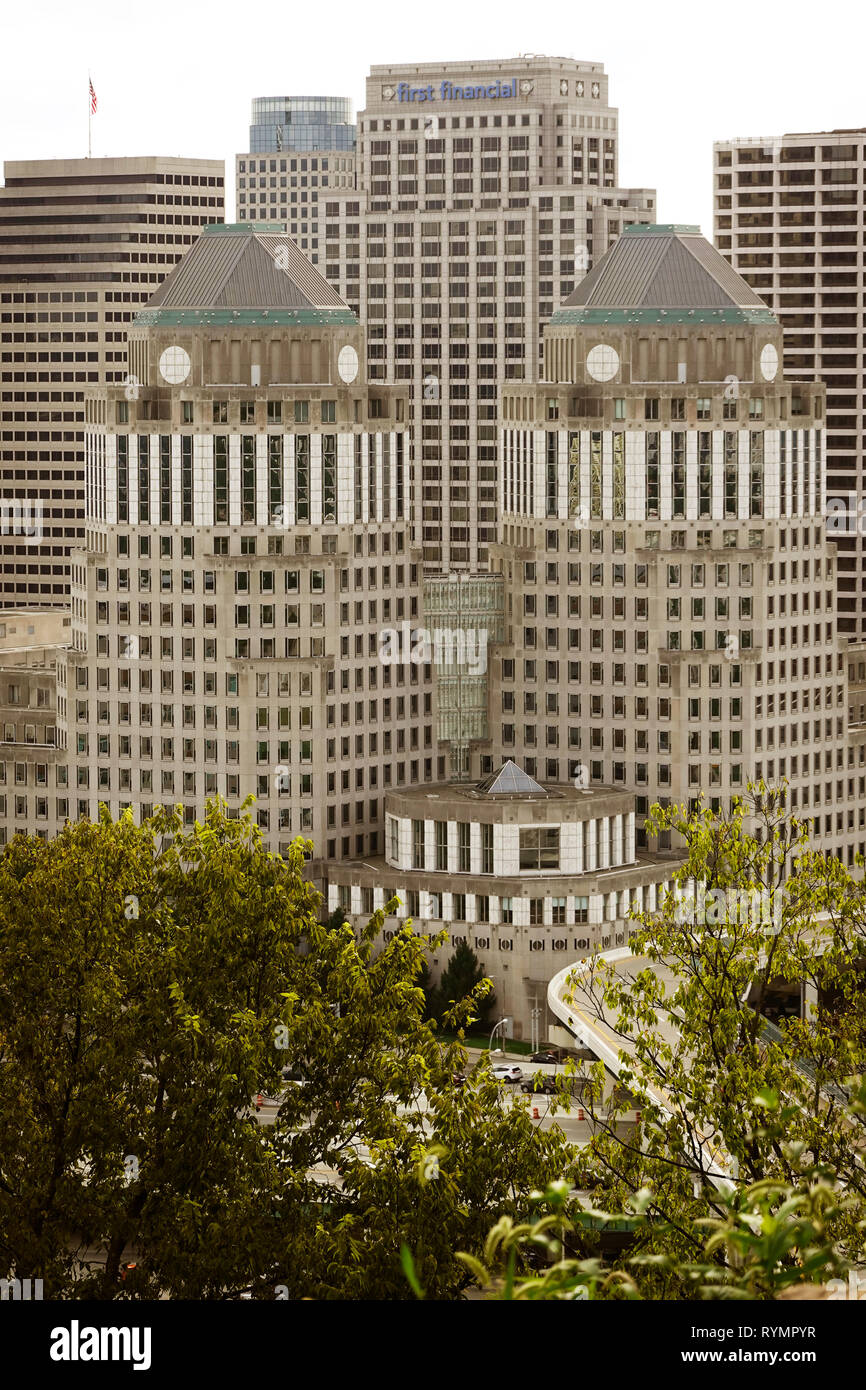 Primi edifici finanziari Cincinnati OH Foto Stock