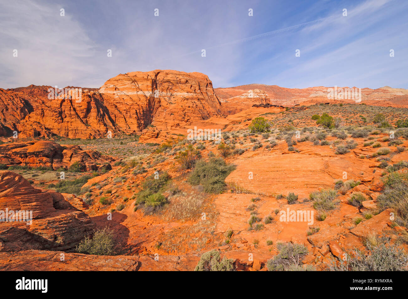 Canyon nascosti in Snow Canyon State Park in Utah Foto Stock