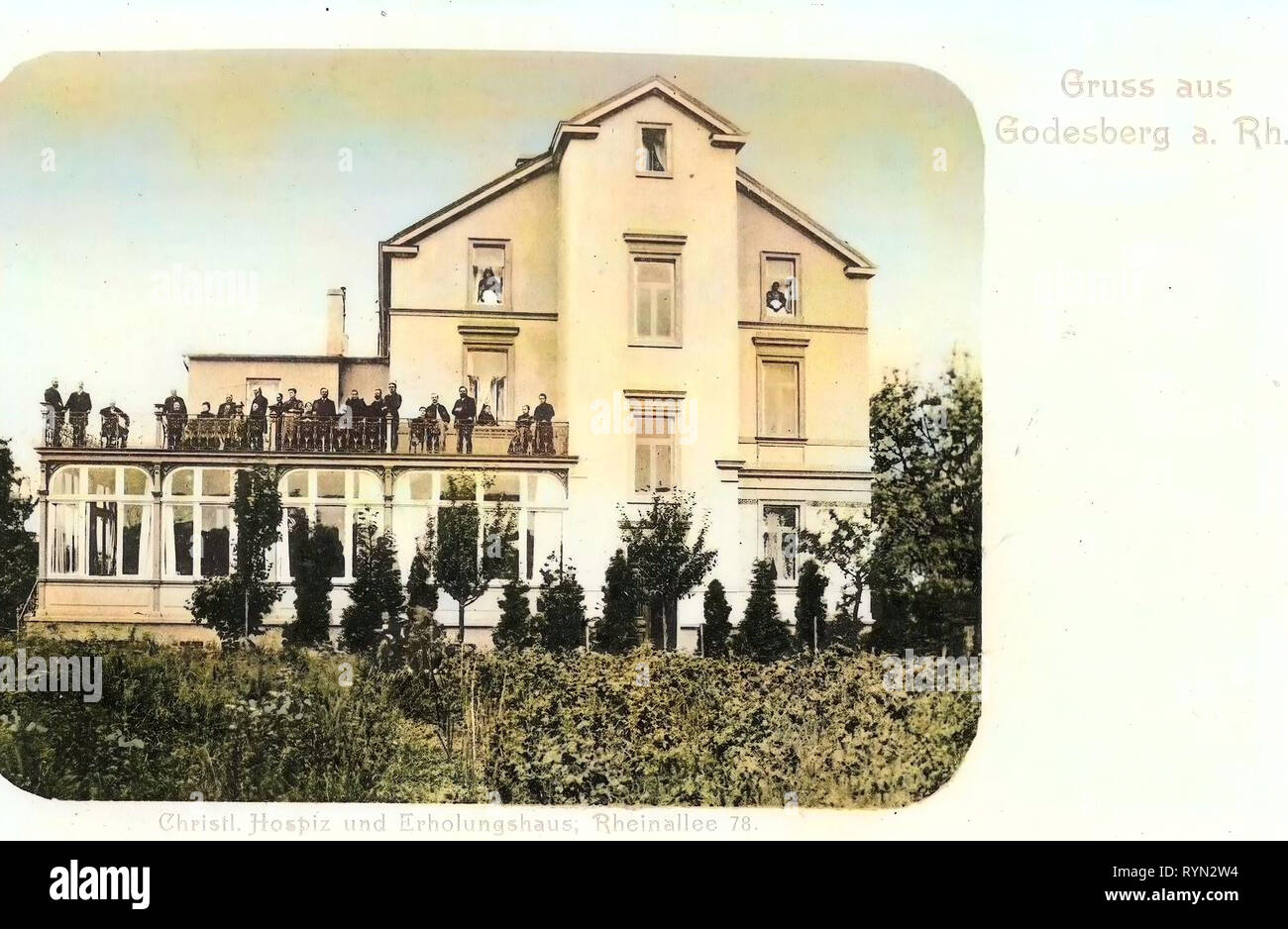 Ospizi in Germania, edifici termali in Germania, Bad Godesberg, 1904, Godesberg, Christliches Hospiz und Erholungsheim, Rheinalle 78 Foto Stock