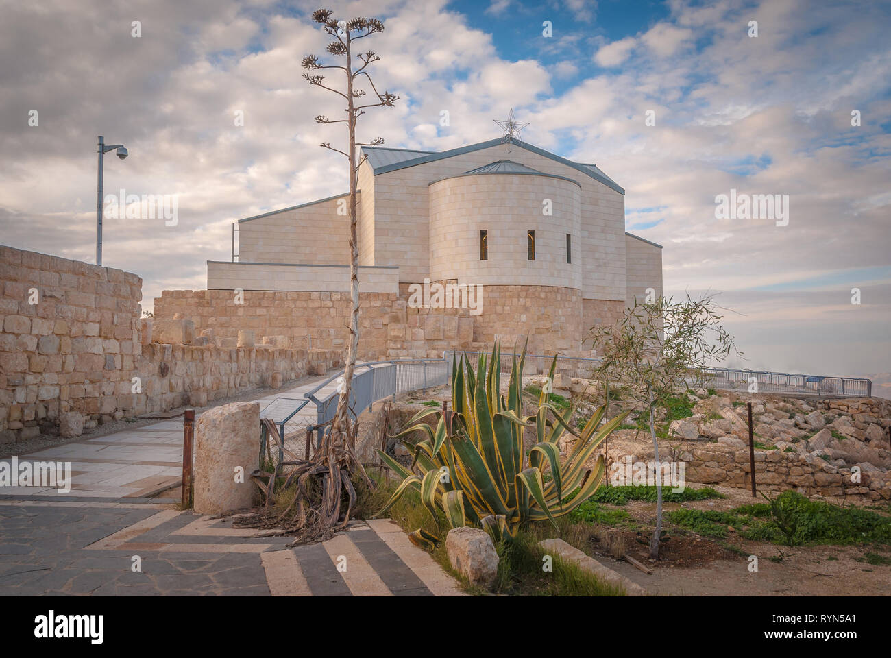 Basilica di Mosè sul Monte Nebo in Giordania, Medio Oriente Foto Stock