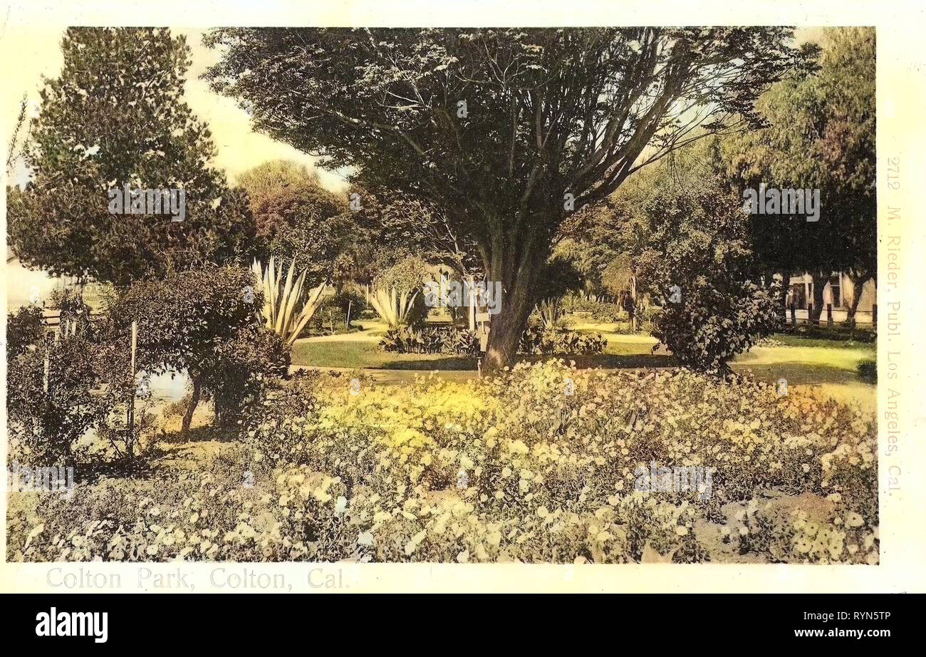 Parchi in California, Colton, California, 1904, Colton Park Colton', Stati Uniti d'America Foto Stock