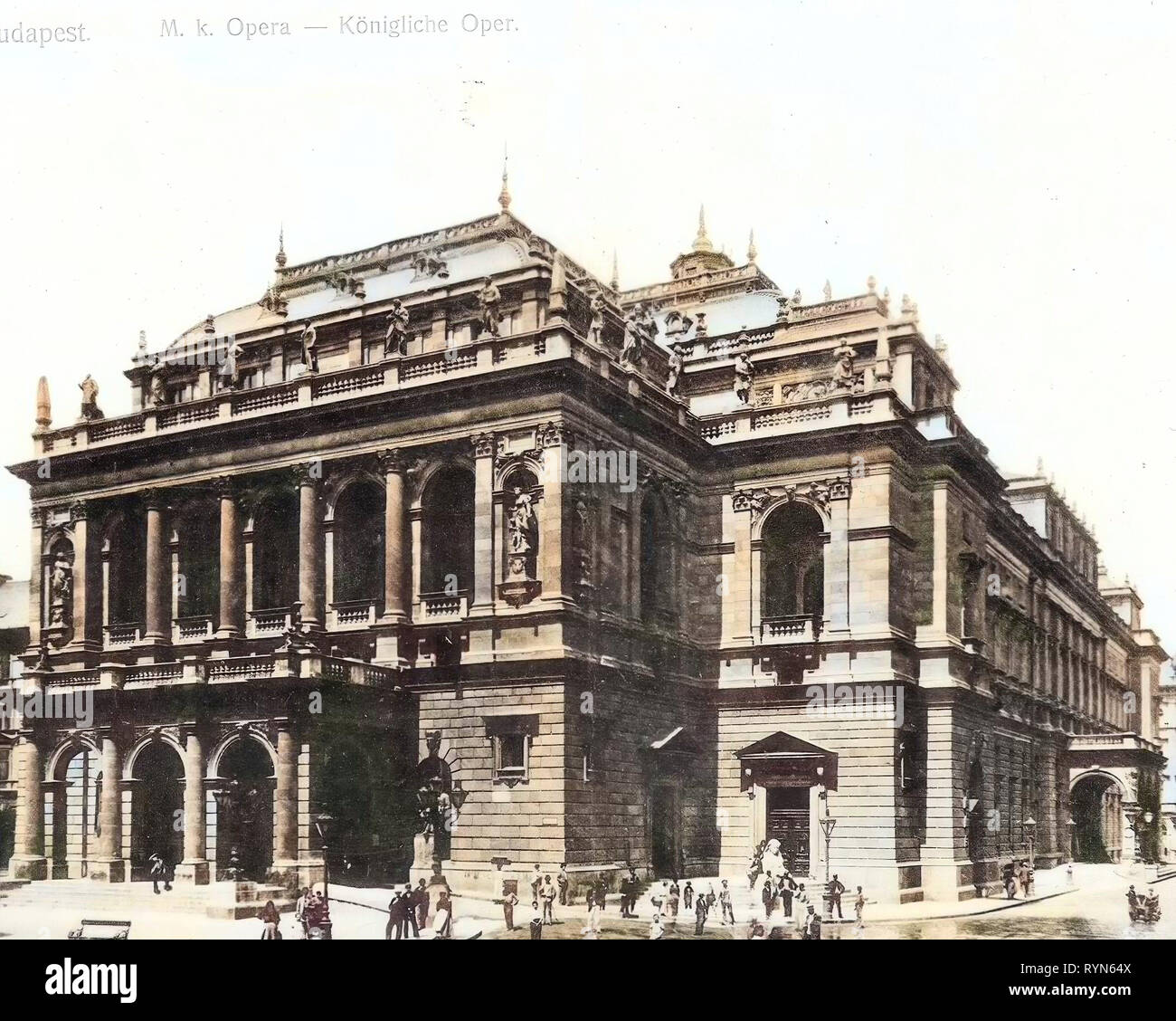 Immagini storiche del Teatro dell'Opera Ungherese, 1904, Budapest, Königliche Oper, Ungheria Foto Stock