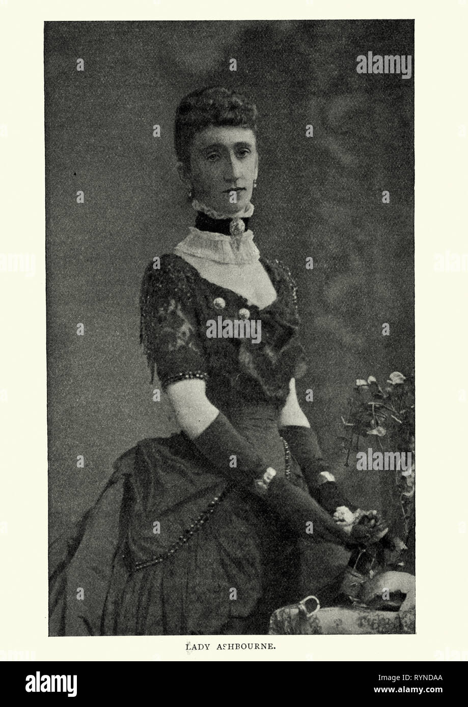 Fotografia vintage di Lady Ashbourne (Francesca Maria Adelaide Colles) Foto Stock