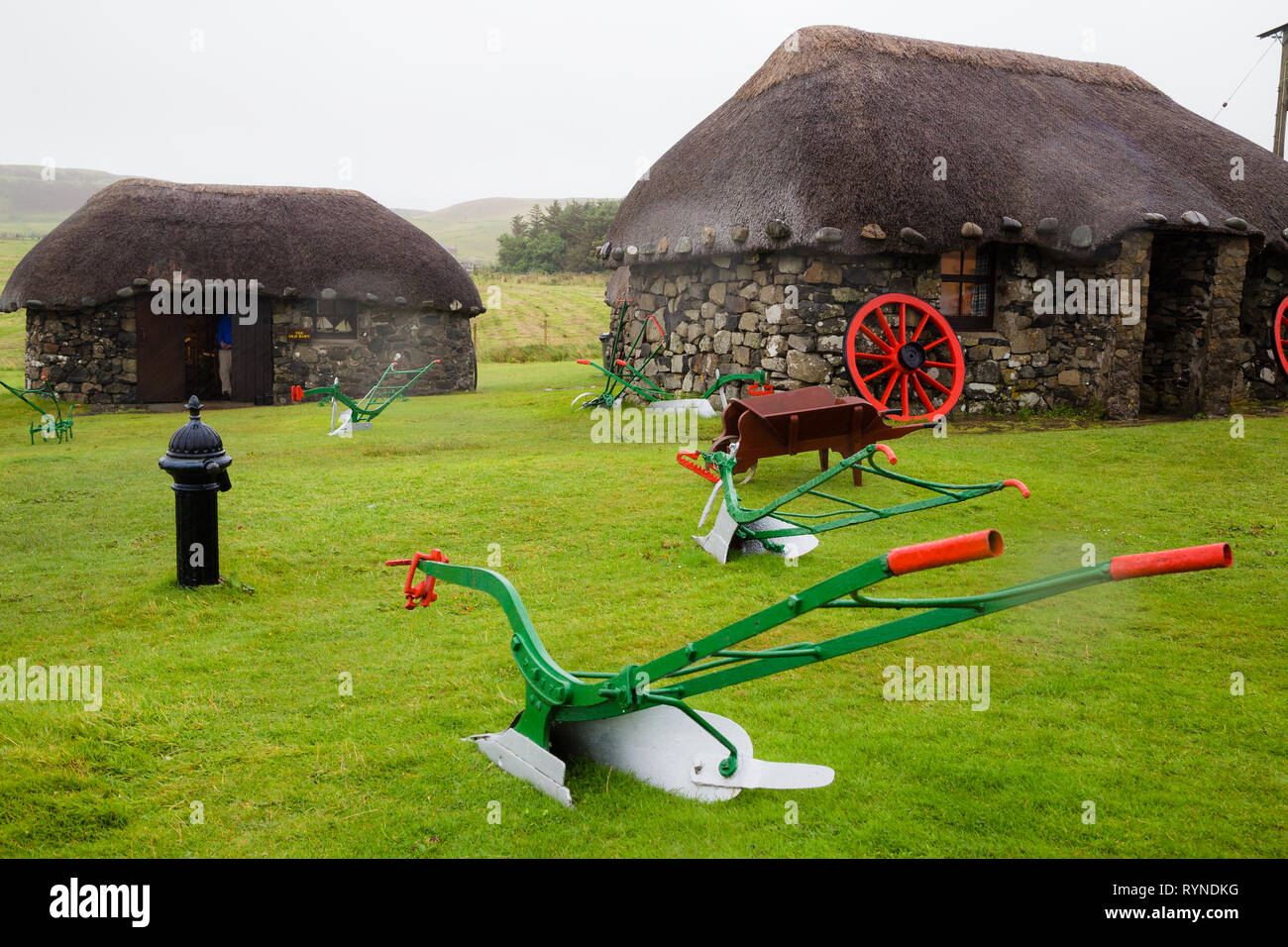 Croft e aratro, Isola di Skye la vita. Foto Stock