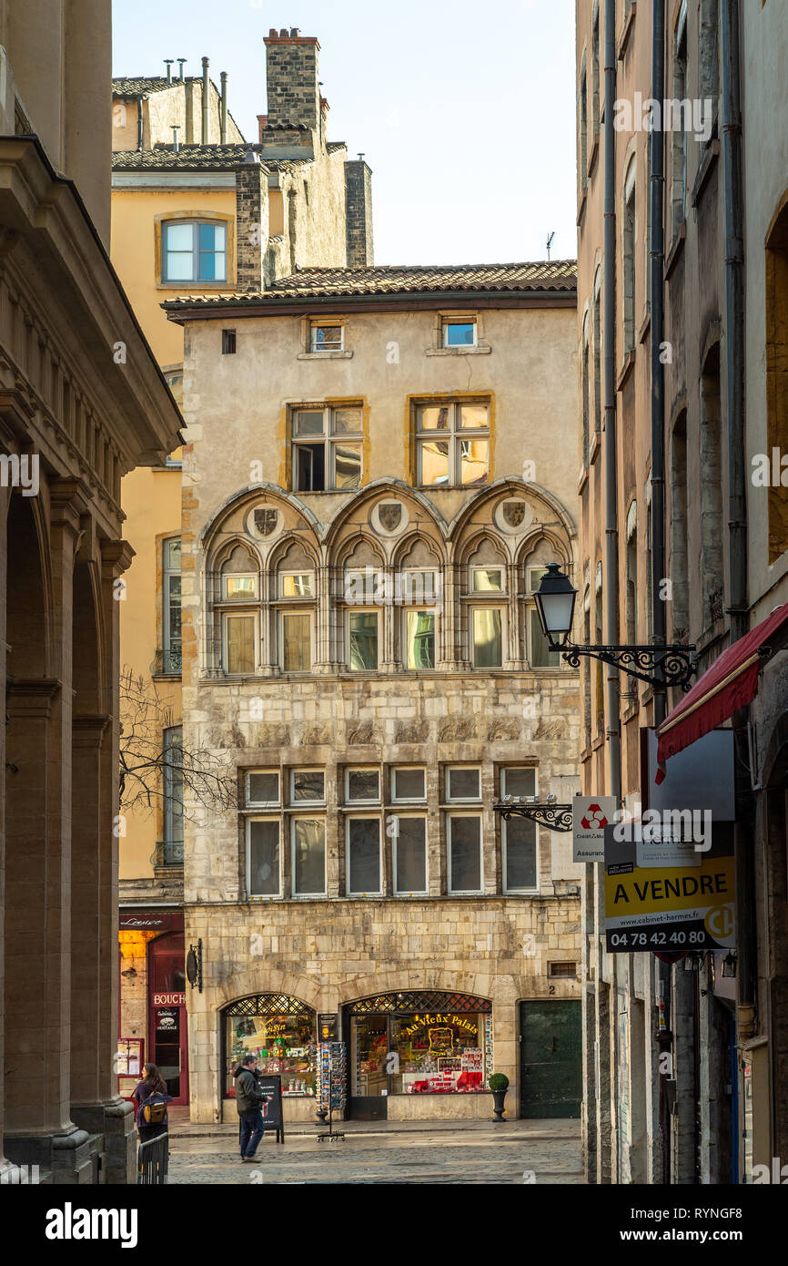 La Maison Thomassin, Exchange Square. Lione Foto Stock