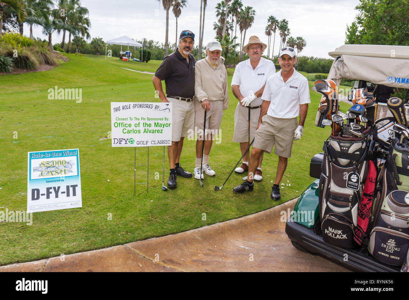 Miami Florida, Coral Gables, Deering Bay Yacht & Country Club, Drug Free Youth in Town, DFYIT club, Golf Classic Tournament, campo da golf, beneficenza, raccolta fondi Foto Stock
