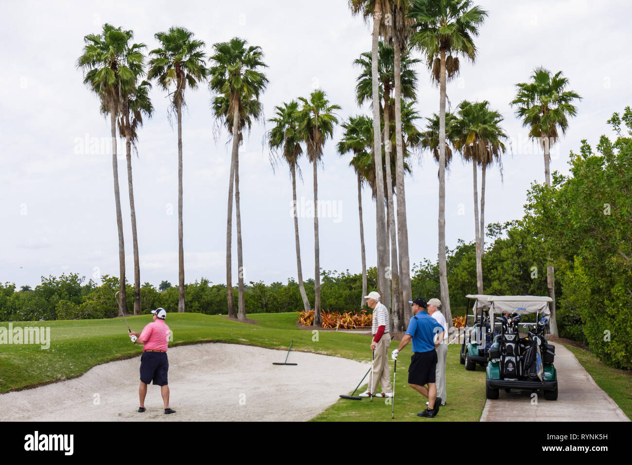 Miami Florida, Coral Gables, Deering Bay Water Yacht and Country Club, Drug Free Youth in Town, DFYIT club, Golf Classic Tournament, campo da golf, beneficenza, divertimento Foto Stock