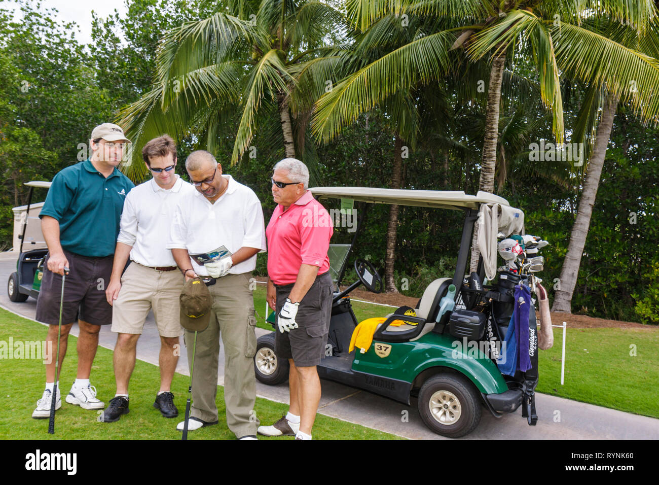 Miami Florida, Coral Gables, Deering Bay Water Yacht and Country Club, Drug Free Youth in Town, DFYIT club, Golf Classic Tournament, campo da golf, beneficenza, divertimento Foto Stock