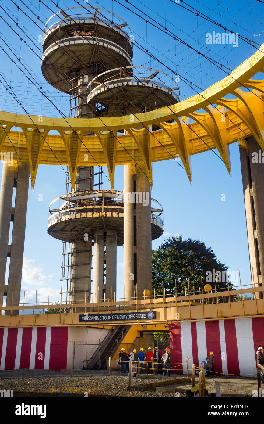 Lo stato di New York Pavilion dal 1964 fiera dei mondi Flushing Meadows Park Foto Stock