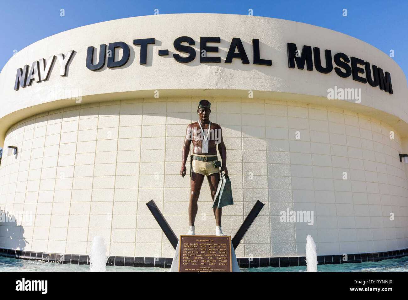 Florida Saint St. Lucie County, Fort ft. Pierce,A1A,North Hutchinson Barrier Island,National Navy UDT SEAL Museum,SEAL,Unconventional Warfare,militare, Foto Stock