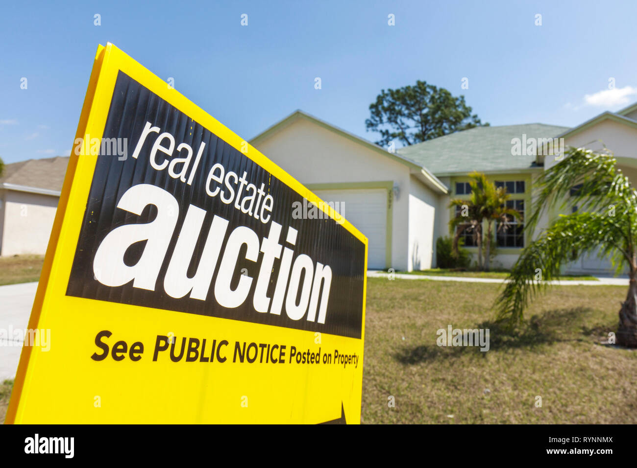 Port St. Lucie Florida, casa case casa case residenza, singola casa di famiglia, sotto costruzione cantiere costruttore, Foto Stock