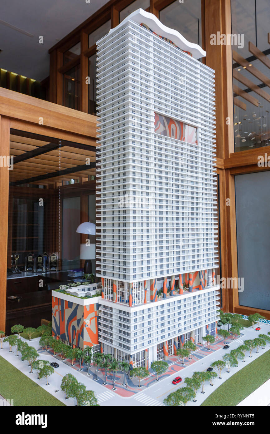 Miami Florida,Biscayne Boulevard,50 Biscayne,grattacielo grattacielo grattacieli edifici condominio appartamenti residenziali alloggio, Foto Stock