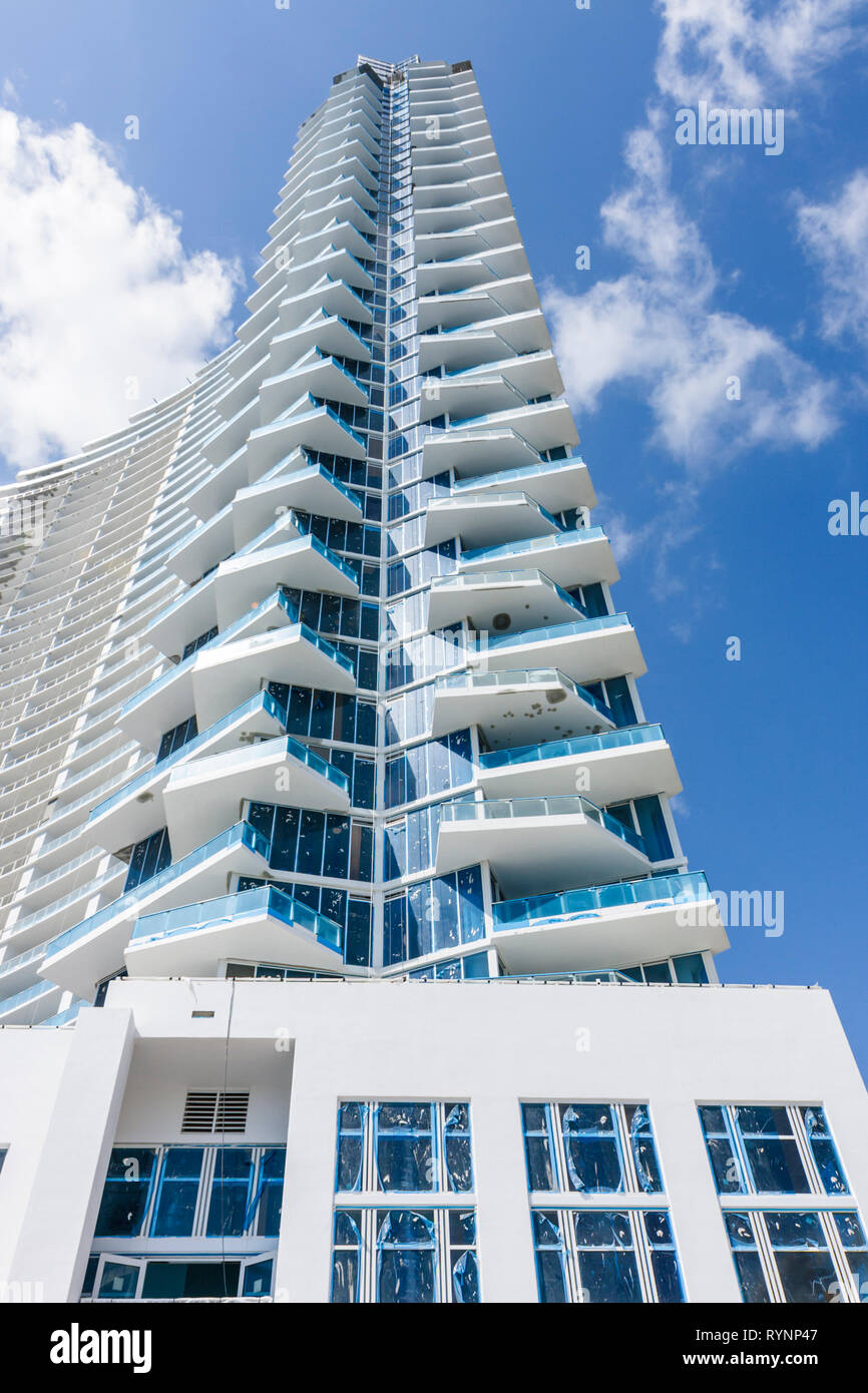 Miami Florida, Paramount Bay, Arquitectonica, edificio, grattacieli grattacieli di alto livello che costruisce edifici sotto costruzione di nuovi cantieri, c Foto Stock