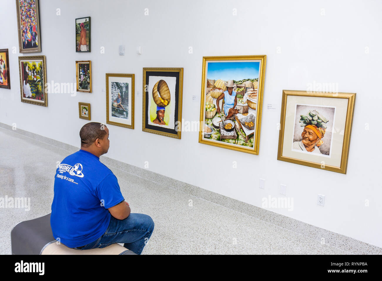 Miami Florida,Little Haiti,Cultural Complex Center,arte artwork,gallerie d'arte,gallerie,commerciante,commercianti,gallerista,mostra collezione,Pain Foto Stock