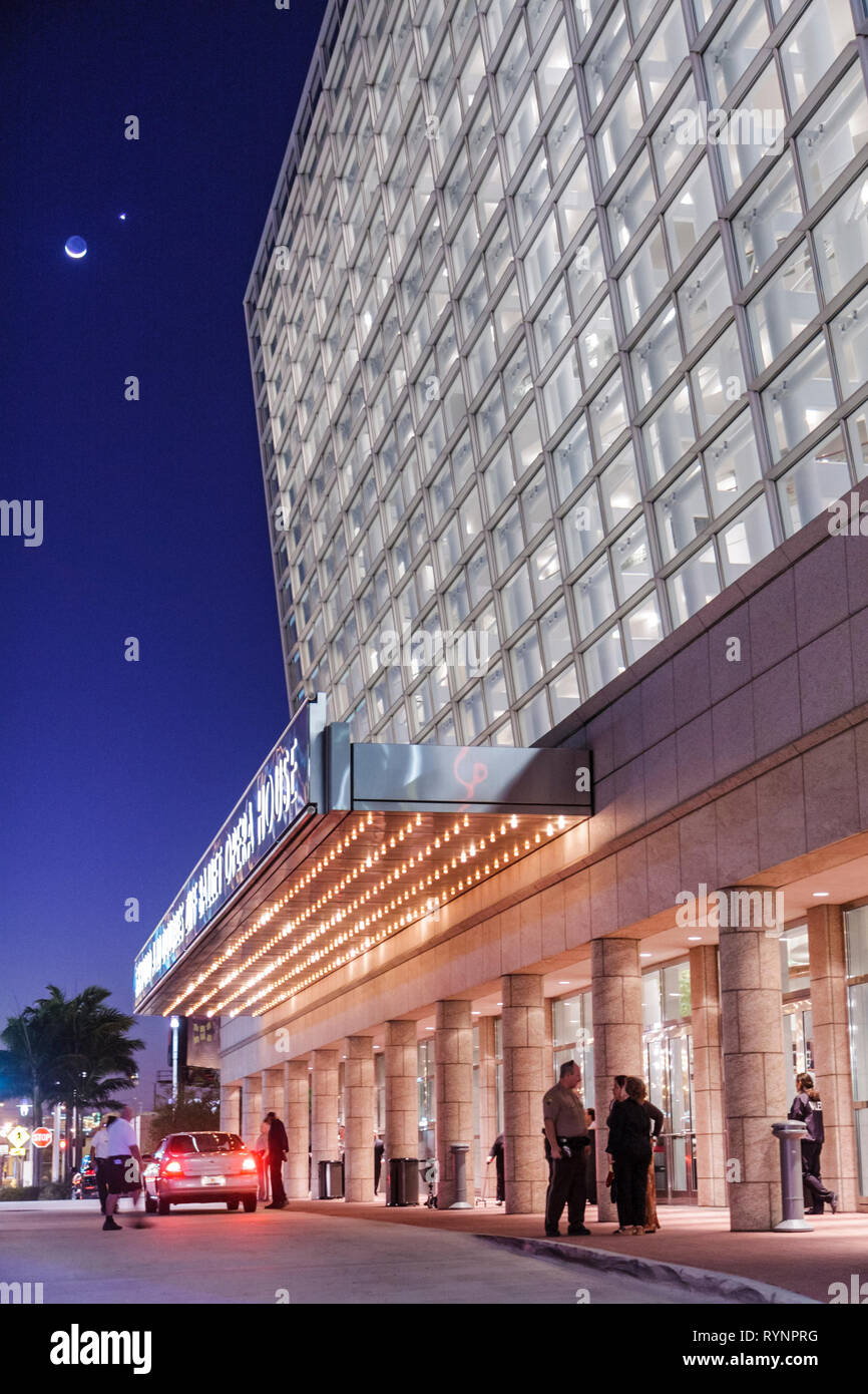 Miami Florida, Biscayne Boulevard, Adrienne Arsht Center for the Performing Arts, Cesar Pelli, Metal, Glass, Sanford & Dolores Ziff Ballet Opera House, casa Foto Stock