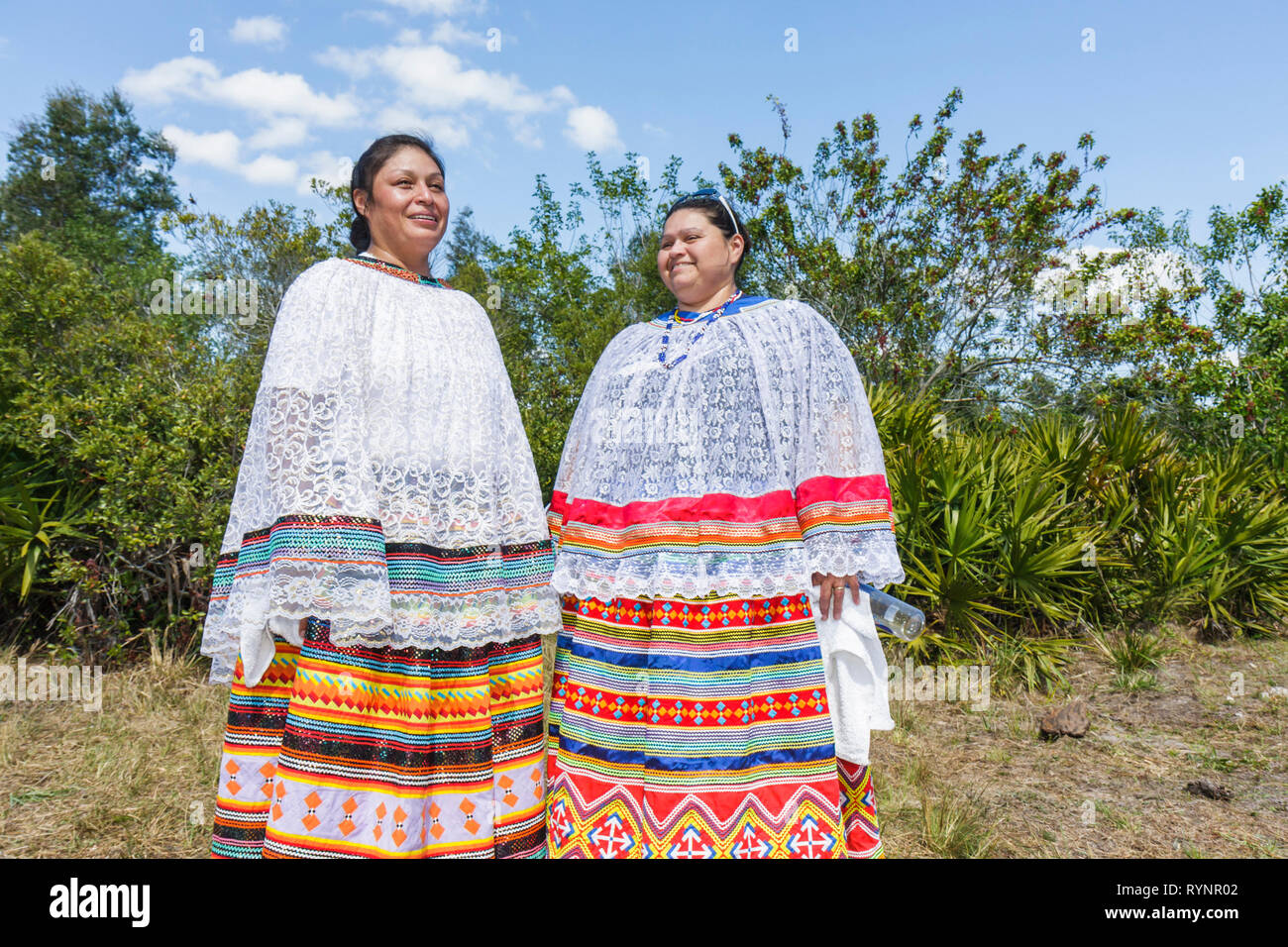 Florida Hendry County, Big Cypress, Seminole Indian Reservation, Billie Swamp Safari, nativi americani Indiani popoli, tribù, Big Cypress Shootout Foto Stock