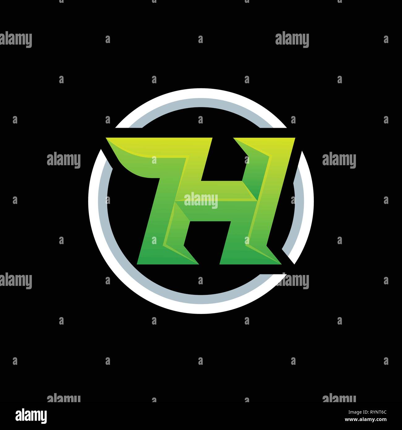 Abstract lettera H Design colorato illustrazione template vettoriale. Adatto per industria creativa, Multimedia, intrattenimento, educative, Shop, e qualsiasi Illustrazione Vettoriale