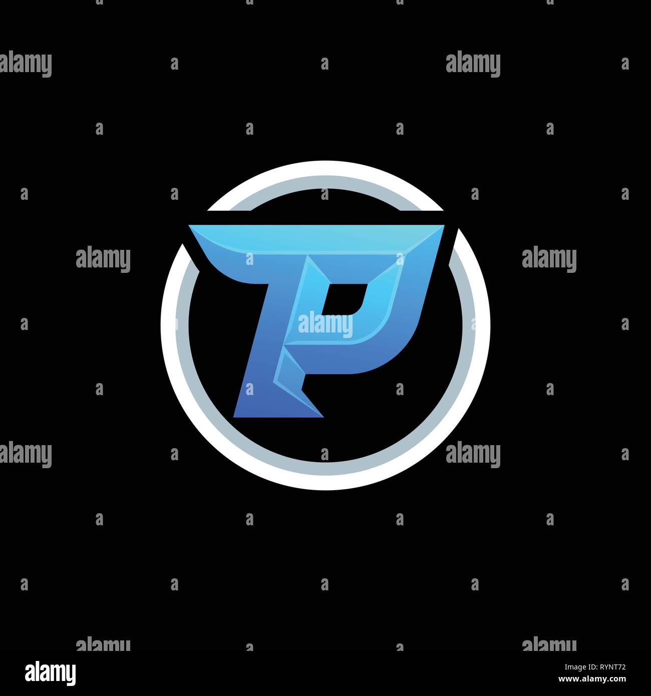 Abstract Lettera P design colorato illustrazione template vettoriale. Adatto per industria creativa, Multimedia, intrattenimento, educative, Shop, e qualsiasi Illustrazione Vettoriale