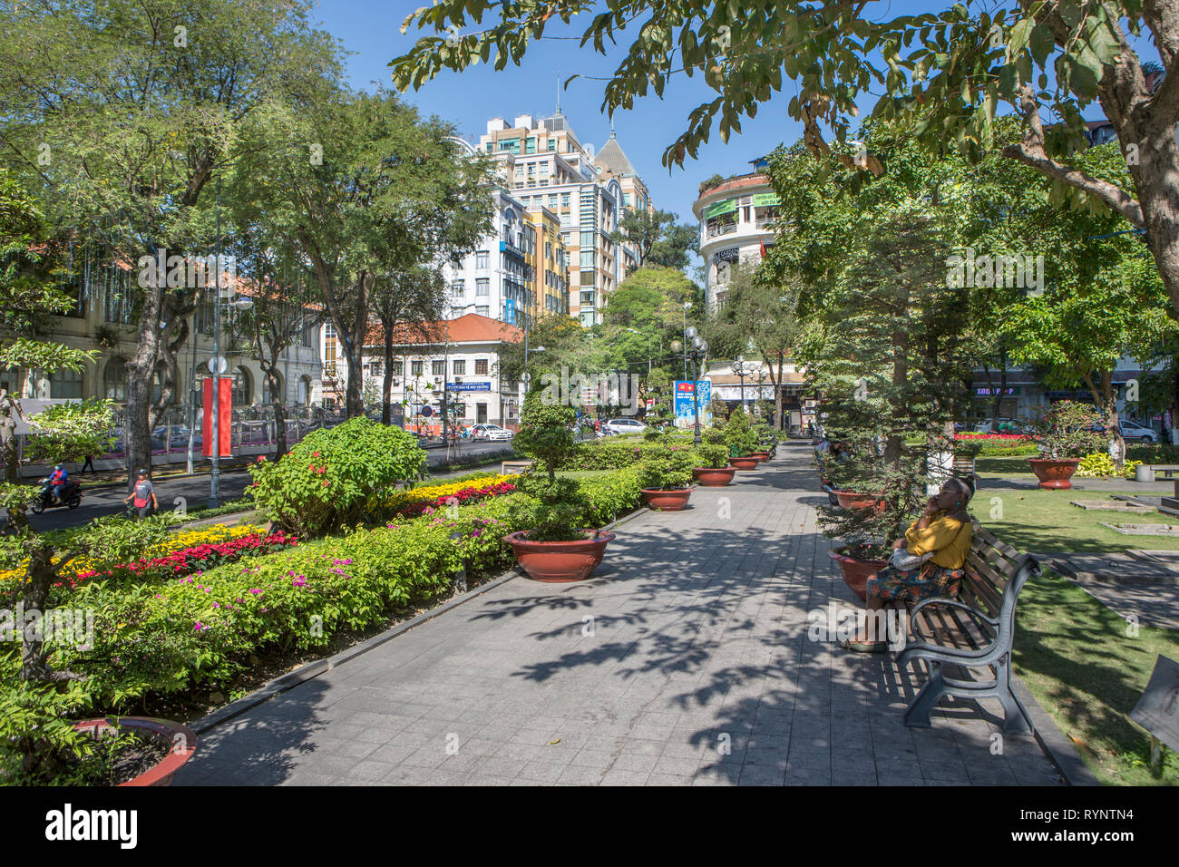 Giardini in Ho Chi Minh City, Vietnam Foto Stock