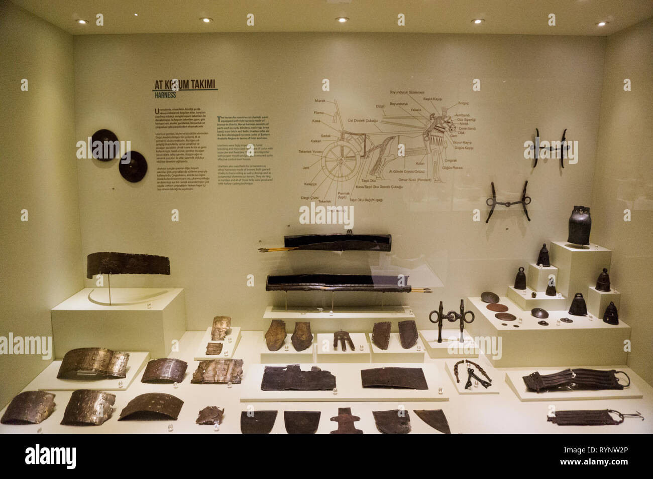 Il cablaggio dal periodo di Urartu, Museo di Gaziantep Turchia Foto Stock