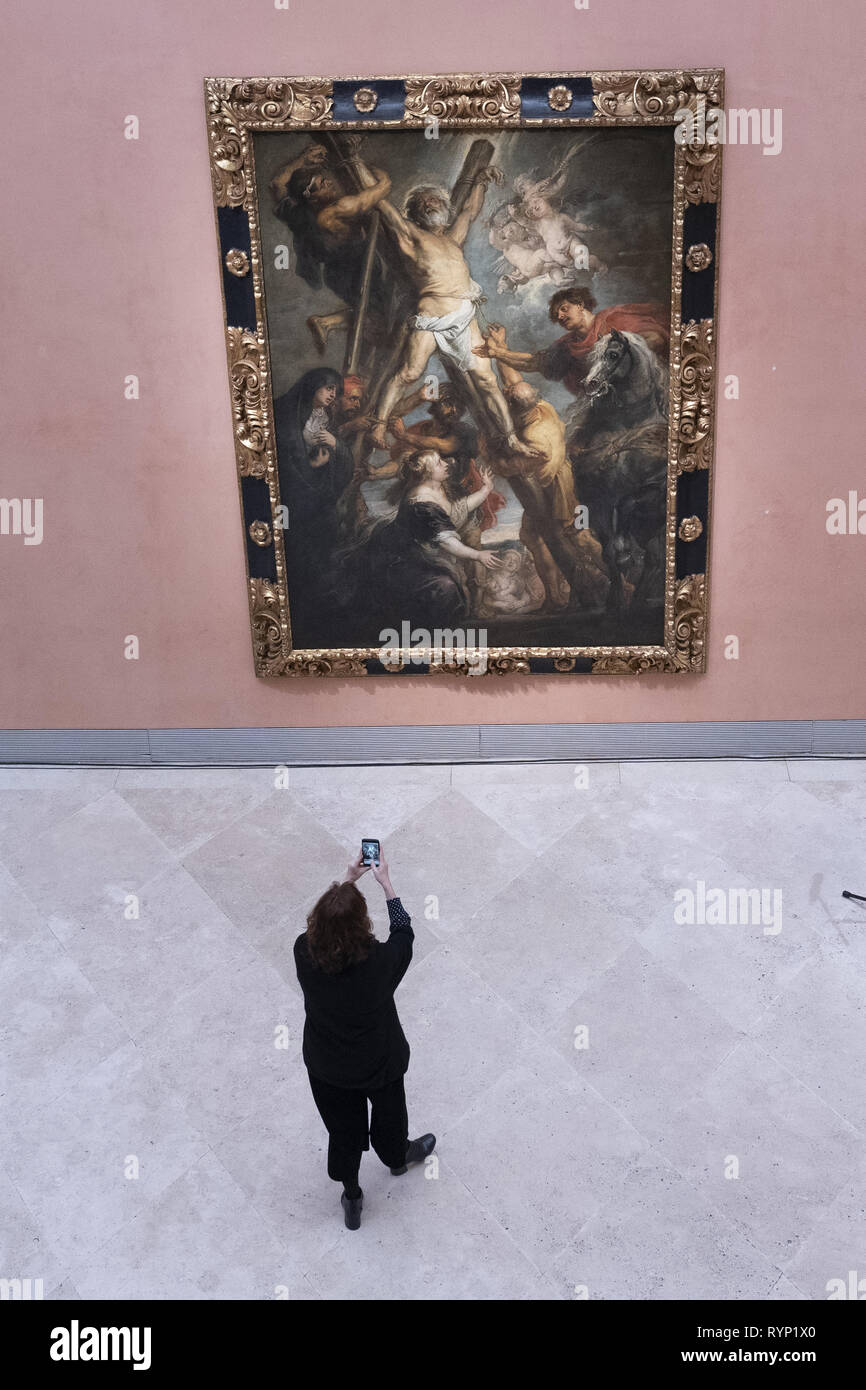 Il Thyssen Bornemisza Museo Nazionale presenta El martirio de san andres (c.1638-1639) da Rubens, appartenente alla Carlos de Amberes Foundation. Madrid, Spagna dotate: atmosfera dove: Madrid, Spagna Quando: 11 Feb 2019 Credit: Oscar Gonzalez/WENN.com Foto Stock