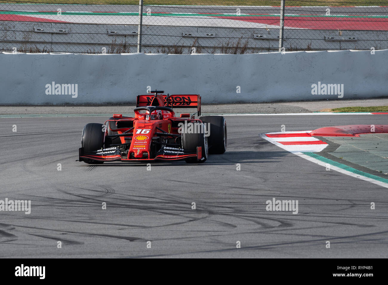 Barcellona, Spagna. Febbraio 19th, 2019- Charles Leclerc ...