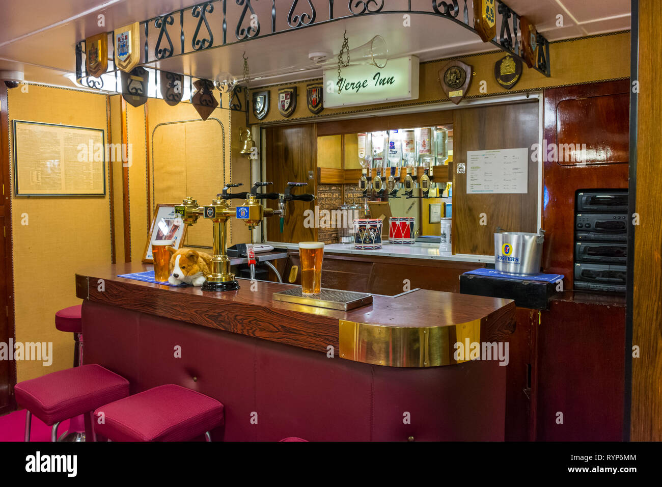 I sottufficiali' e Royal Marines sergenti' Mess, Royal Yacht Britannia, porto di Leith, Edimburgo, Scozia, Regno Unito Foto Stock
