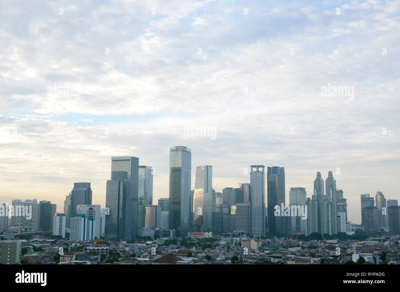 Edificio di Jakarta City View, paesaggi urbani Foto Stock