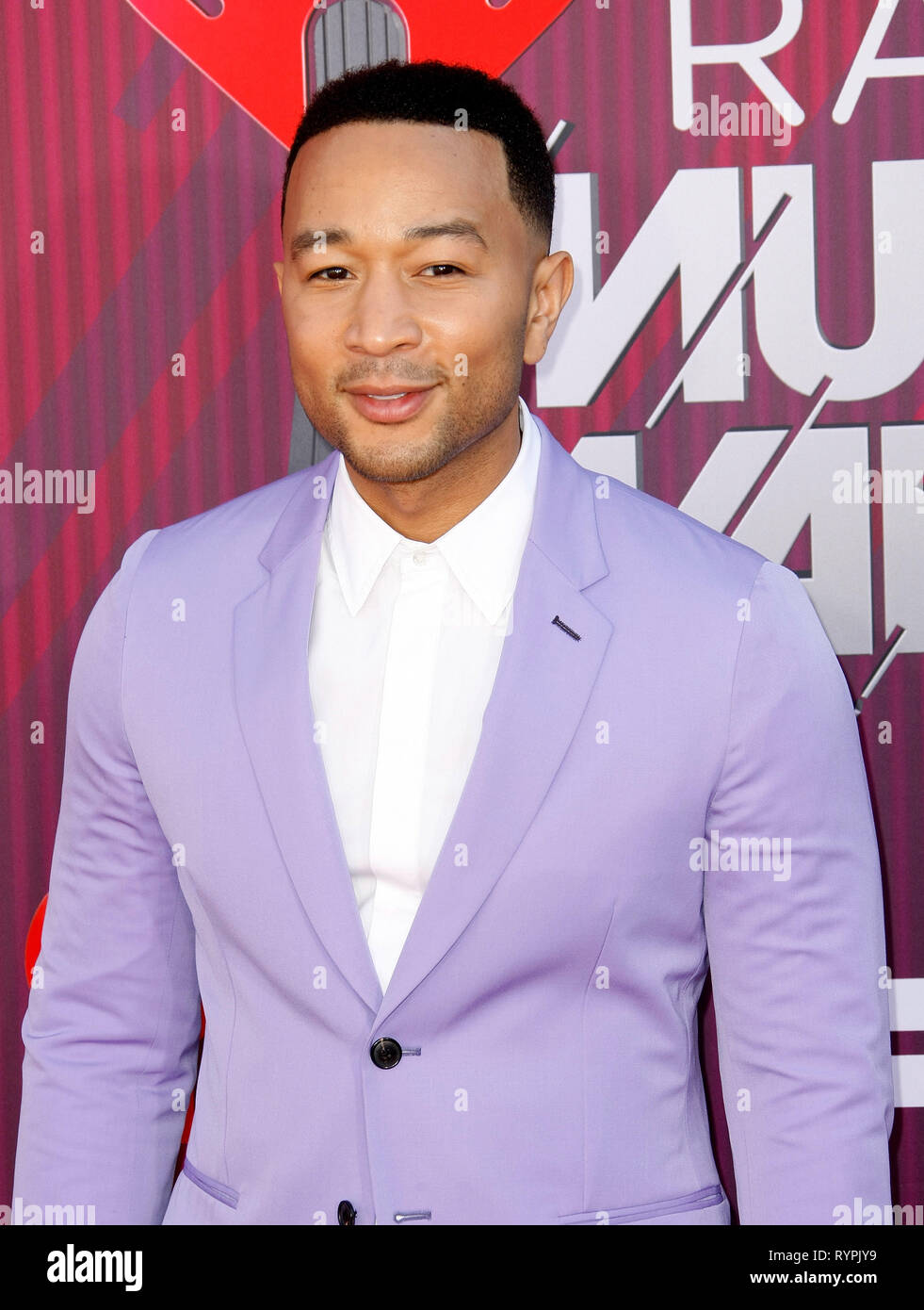 Los Angeles, Stati Uniti d'America. Xiv Mar, 2019. LOS ANGELES, CALIFORNIA - 14 Marzo: John Legend assiste il 2019 iHeartRadio Music Awards che viene trasmesso in diretta su FOX al teatro di Microsoft su Marzo 14, 2019 a Los Angeles, California. Foto: imageSPACE/MediaPunch Credito: Imagespace/Alamy Live News Foto Stock