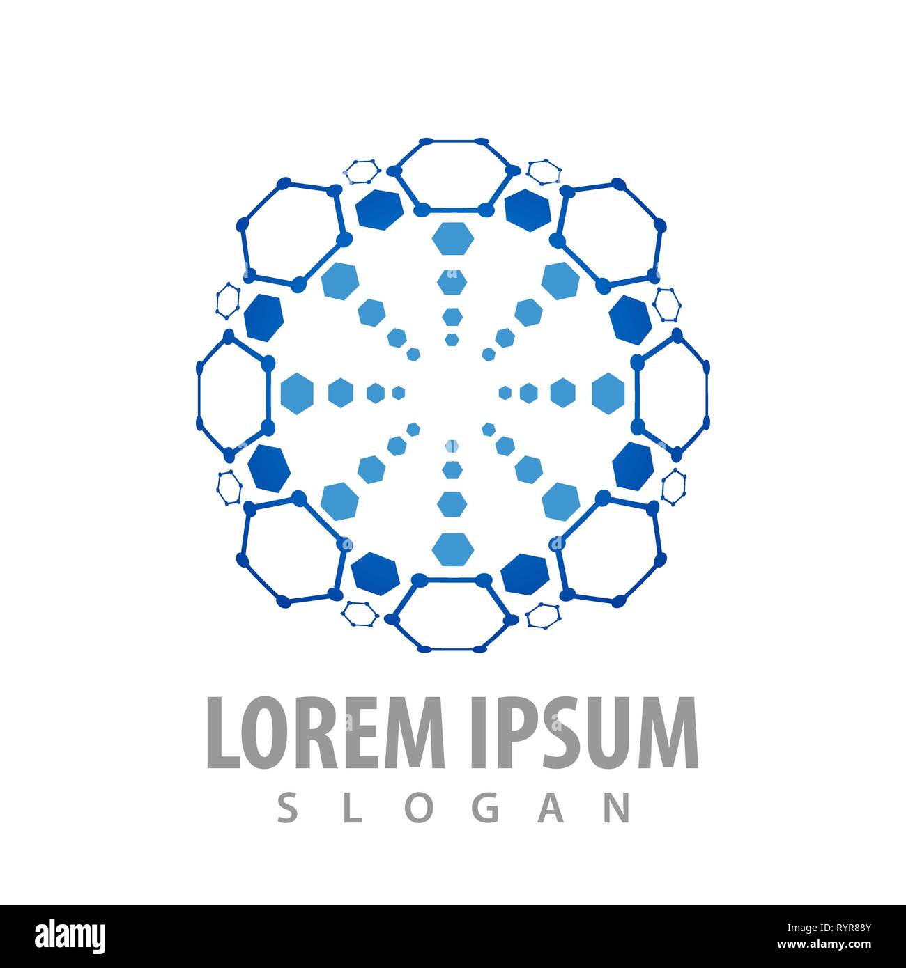 Tecnologia di rete medica concept design. Simbolo grafico elemento di modello Illustrazione Vettoriale