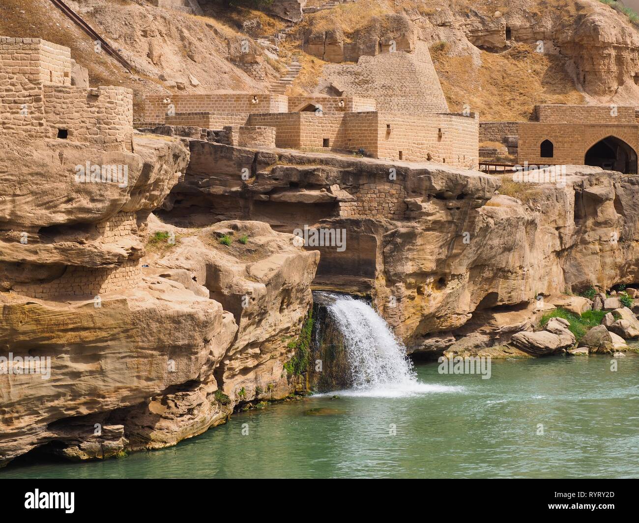 Abshari Sika, idraulico storico impianto di irrigazione, Schuschtar, Chuzestan Provincia, Iran Foto Stock