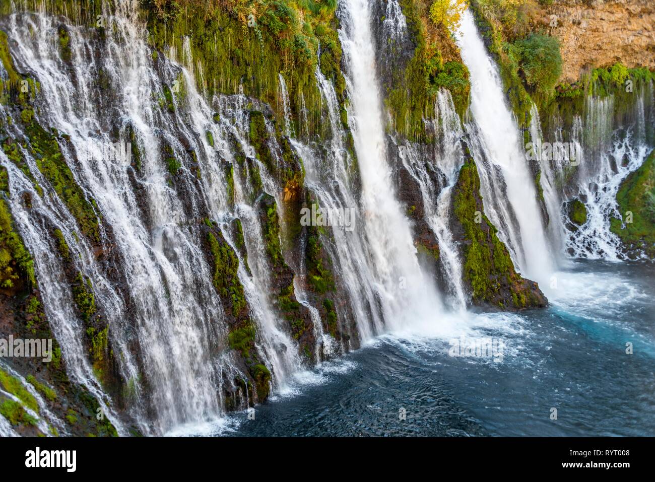 Cascata, dettaglio, McArthur-Burney cade Memorial State Park, California, Stati Uniti d'America Foto Stock