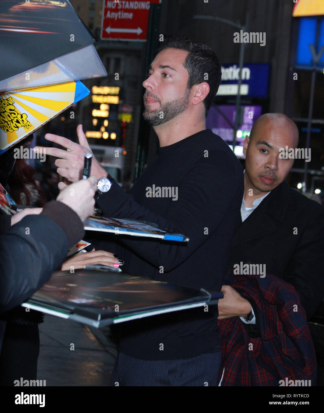 New York, NY, STATI UNITI D'AMERICA. Xv Mar, 2019. Zachary Levi a Good Morning America a promuovere il nuovo film DC Shazam su Marzo 15, 2019 a New York City. Credito: Rw/media/punzone Alamy Live News Foto Stock