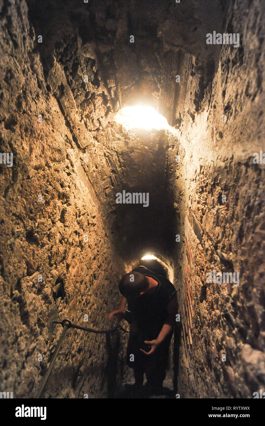 Crusca di gotico Castello di Bran, Romania. 20 luglio 2009, costruita nel XIII secolo e ricostruita nel XV secolo chiamato Castello di Dracula collegato con Vlad I Foto Stock